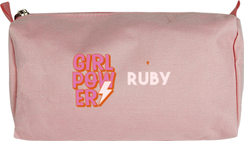 Etui met 'Girlpower' en naam