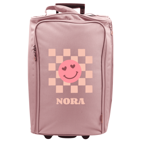 Reistrolley retro met naam en smiley