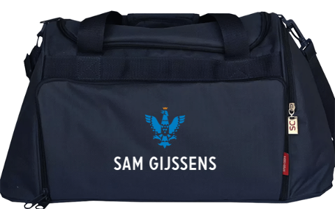 Sporttas met naam en logo