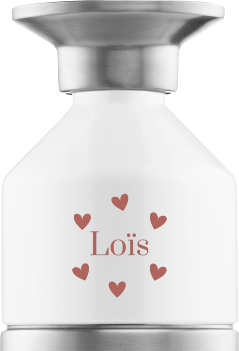 Dopper waterfles steel met hartjes en naam