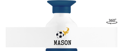 Dopper waterfles met naam en snelle voetbal