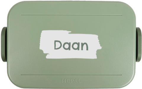 Mepal broodtrommel To Go met naam en streep verf