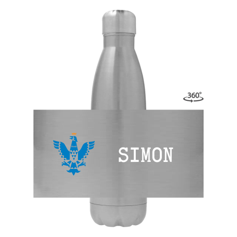 Drinkfles RVS met naam en logo