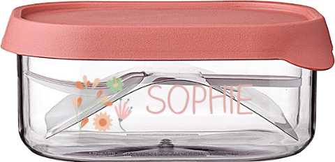 Mepal fruitbox met naam en bloemen