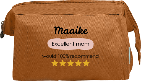Toilettas met naam, review mama en sterren