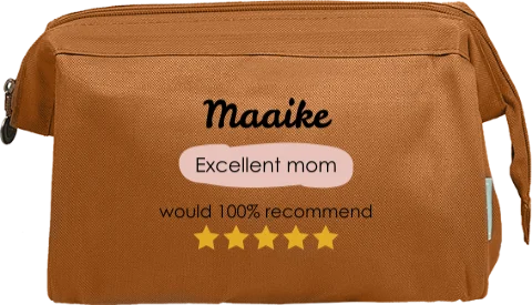 Toilettas met naam, review mama en sterren