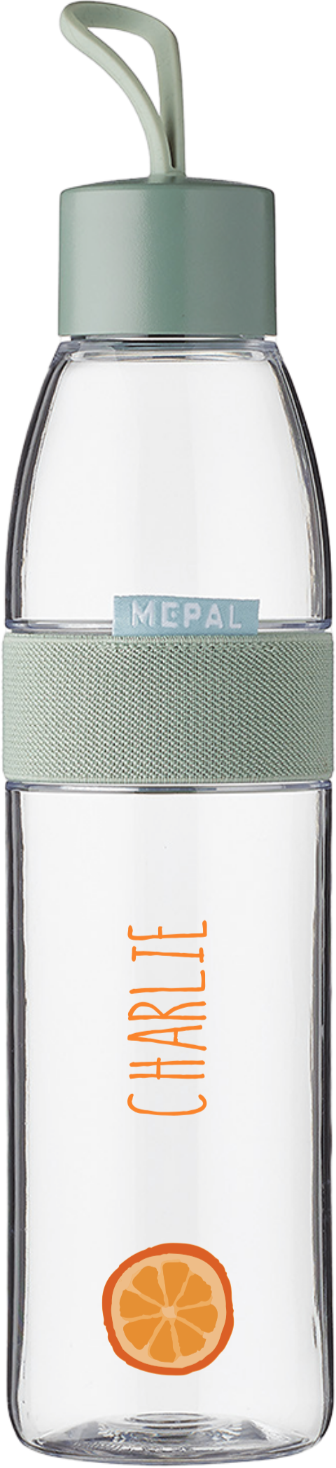 Mepal waterfles Ellipse met naam en sinaasappel