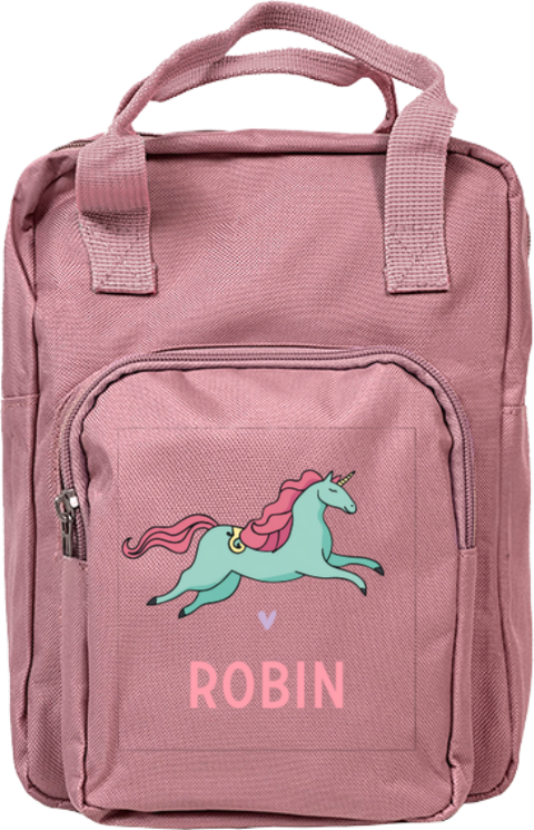 Rugtas Classic met unicorn en naam