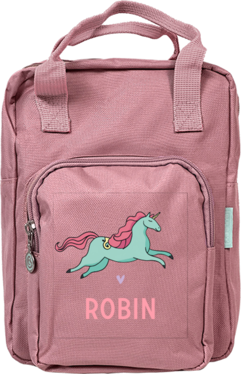 Rugtas Classic met unicorn en naam