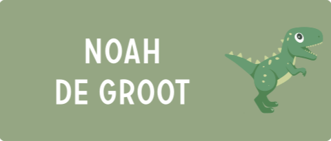 Naamsticker groot met dino