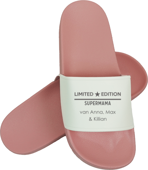 Badslippers super mama met naam