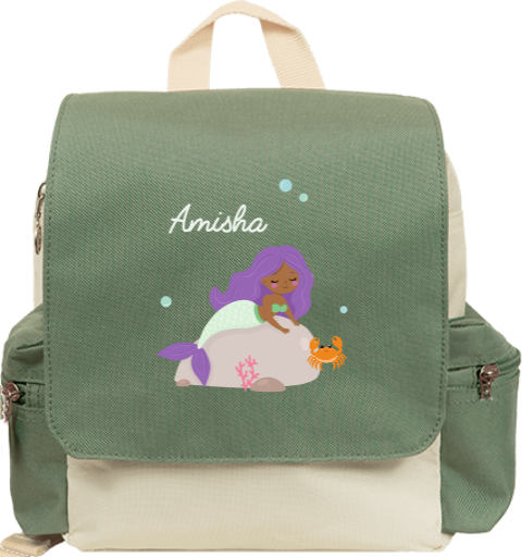 Rugzakje met zeemeermin en naam