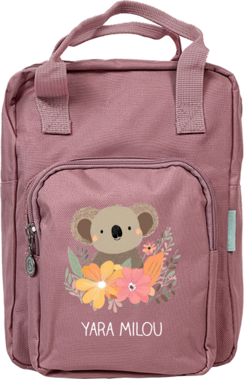 Rugtas classic met naam en koala