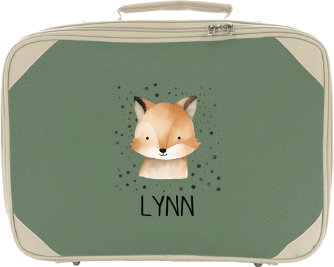 Koffertje met naam en vosje