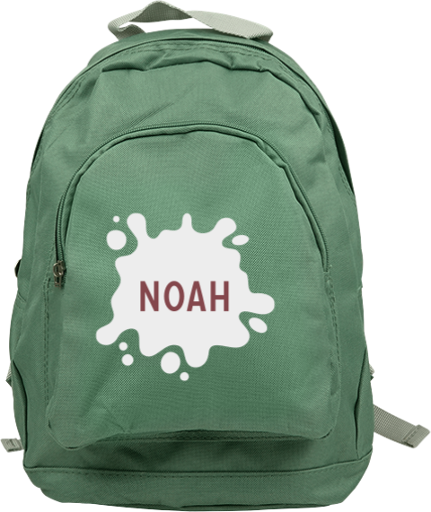 Junior rugzak met naam en verfspat