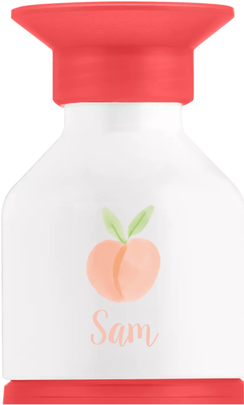 Dopper waterfles met naam en perzik