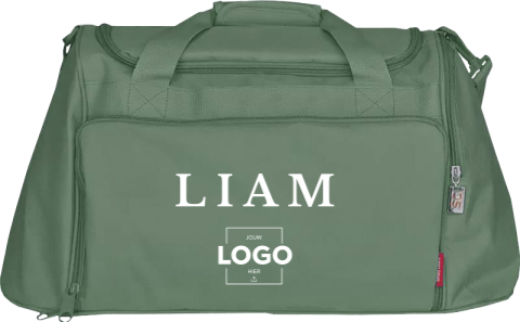 Sporttas met naam en zakelijk logo
