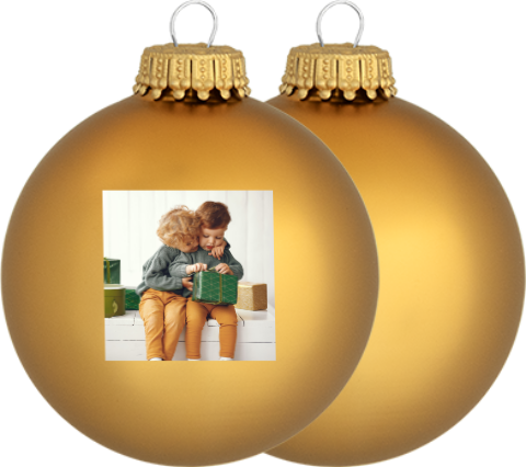 Kerstballen set met eigen foto