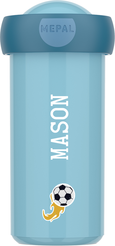 Mepal schoolbeker Campus met naam en snelle voetbal