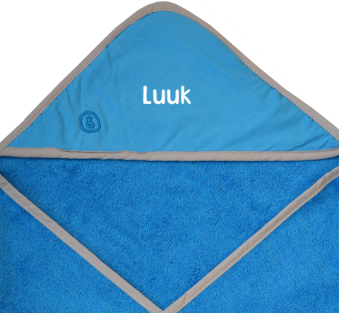 Badcape bedrukt met naam