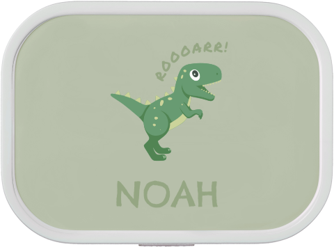 Mepal broodtrommel Campus met naam en baby dino