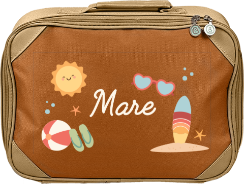 Koffertje met naam en zomers design
