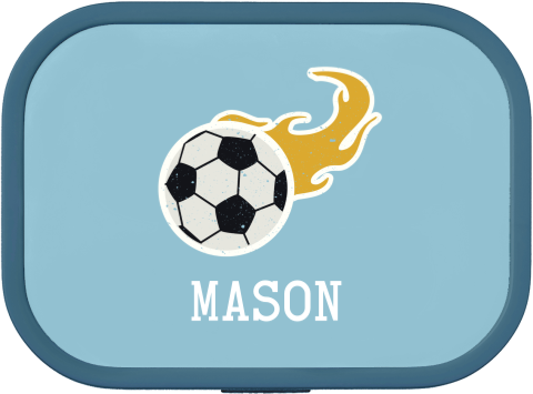 Mepal broodtrommel Campus met naam en snelle voetbal