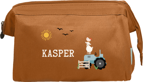 Toilettas met naam en boerderijthema