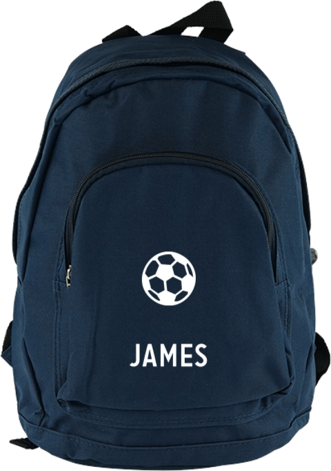 Junior rugzak met naam en voetbal