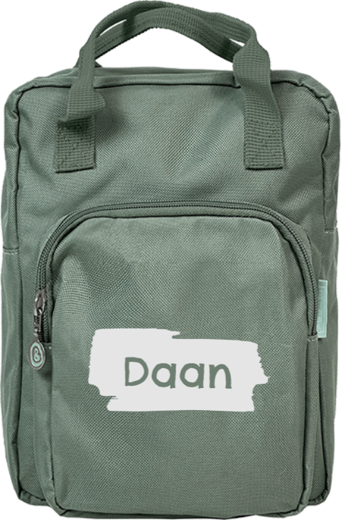 Rugzak classic met naam en streep verf