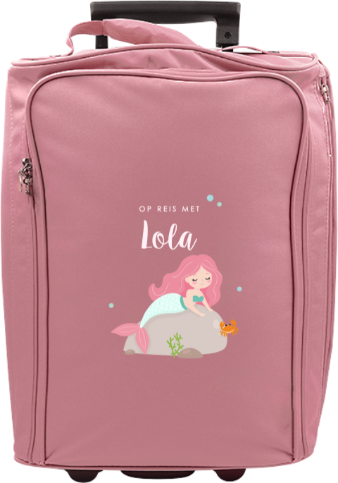 Kindertrolley met naam en zeemeermin