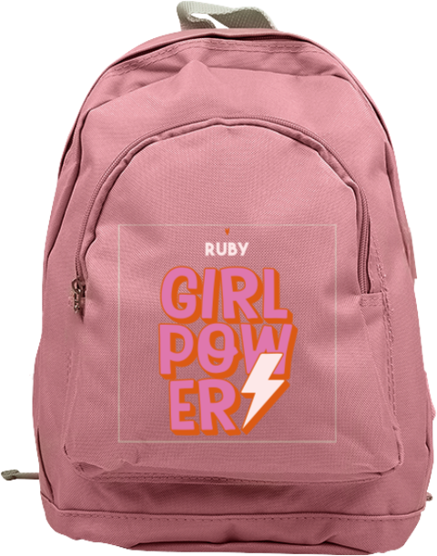 Rugzak junior met 'Girlpower' en naam