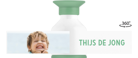 Dopper waterfles met naam en foto