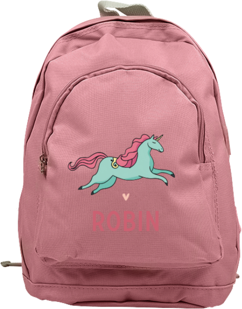 Junior rugzak met unicorn en naam