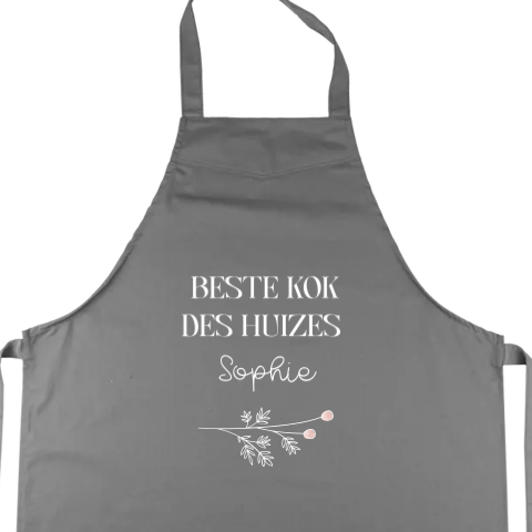 Kookschort met naam en takjes