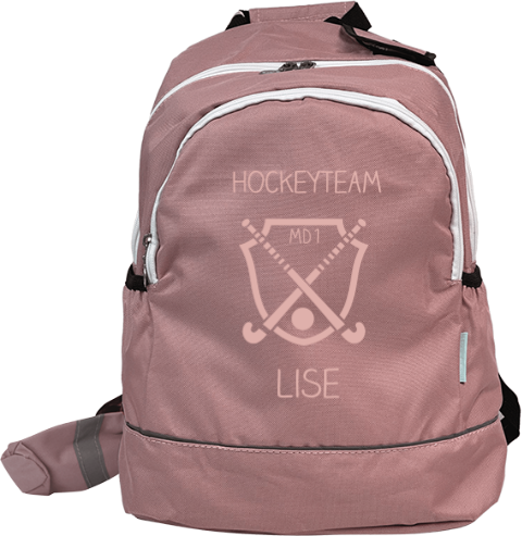 Hockeytas met naam en hockey embleem