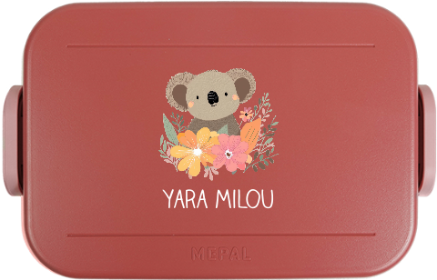 Mepal broodtrommel To Go met naam en koala