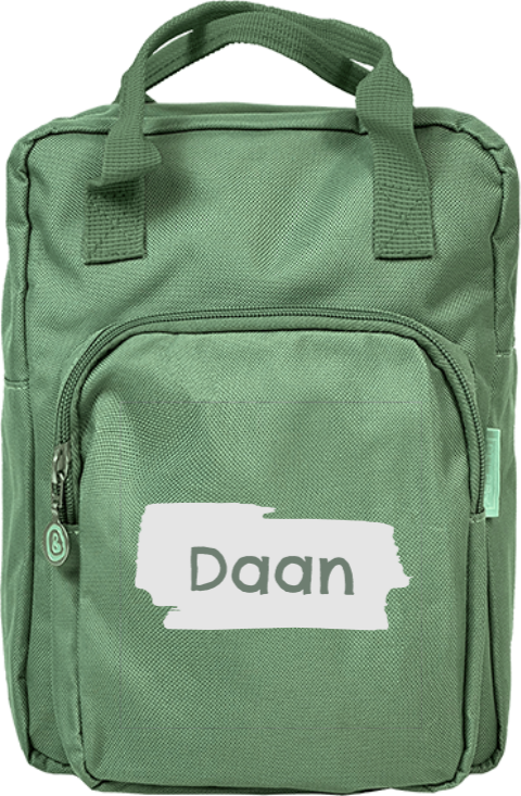 Rugzak classic met naam en streep verf