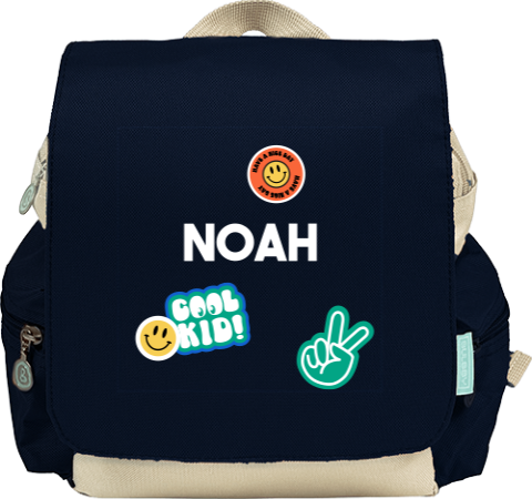 Rugzakje met naam en sticker prints