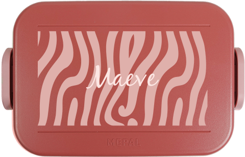 Mepal broodtrommel TO GO met naam en colorblocking