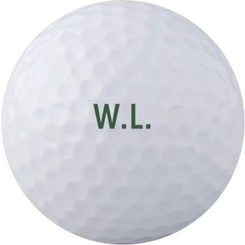 Golfballen met initialen