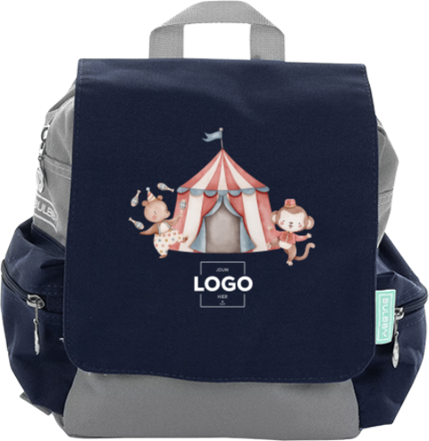 Rugzakje circus en zakelijk logo