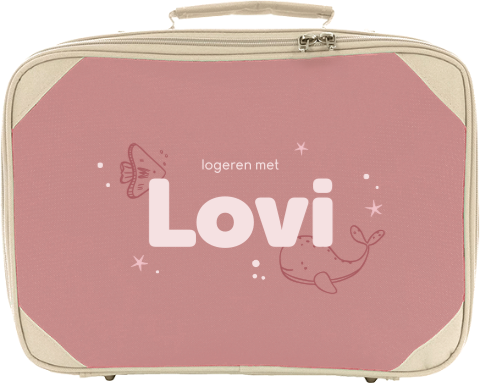 Koffertje met naam en onderwaterwereld