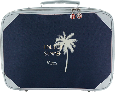 Koffertje met naam in zomerse stijl
