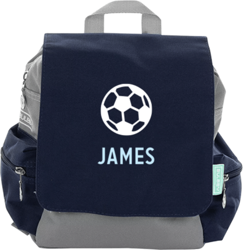 Rugzakje met naam en voetbal