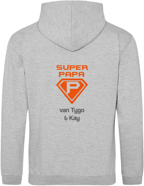 Hoodie volwassenen met naam voor super papa