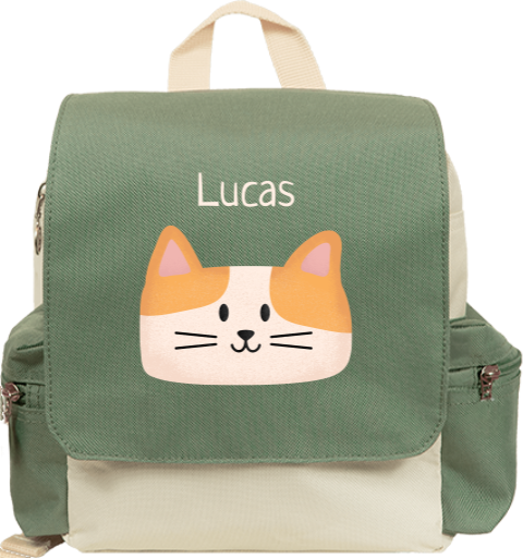 Rugzakje met naam en poes