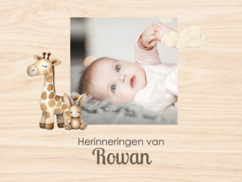 Herinneringskist met foto en naam