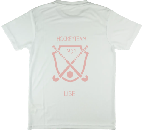 Sportshirt met naam en hockey embleem