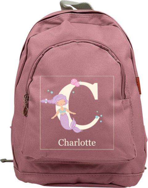 Junior rugzak met naam en zeemeermin